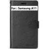 For Samsung A11 - Wallet Cover Black.