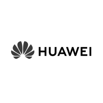 The huawei logo on a black background.