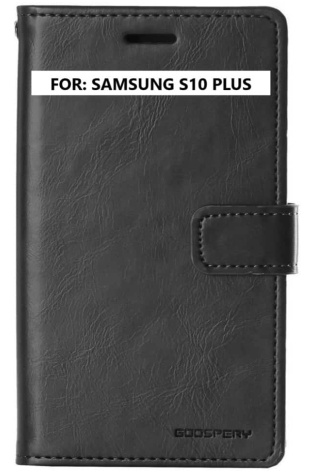 Samsung Galaxy S10 Plus Wallet Cover - Black.