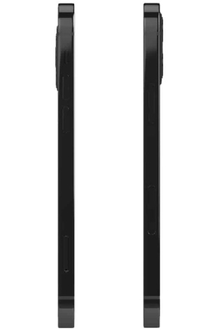 A pair of black earphones on a white background.
