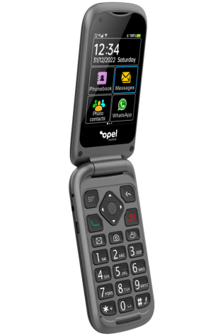 A Opel TouchFlip 4G with a screen on it.