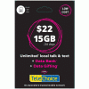 A pink card with the words Telechoice $22 Pre-Paid Sim unlimited local & text & data.
