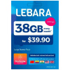 Lebara Medium Plan $39.90 Starter Kit 3GB data card.