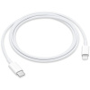 A white lightning cable connected to a white surface.