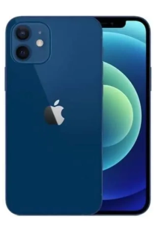 The Excellent grade Apple iPhone 12 is shown in blue.