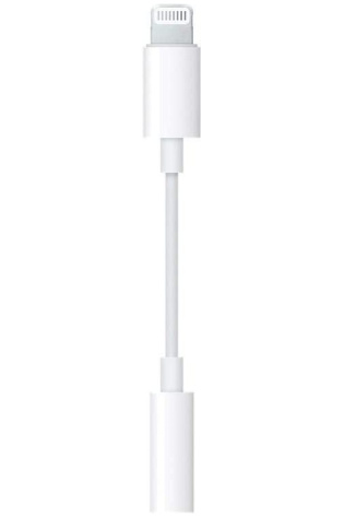 An image of an Apple Lightning to 3.5mm Headphone Jack Adapter.