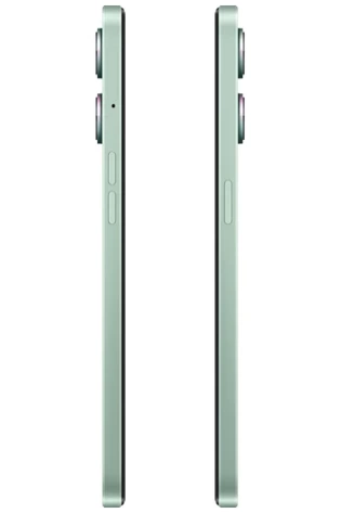 A pair of green OPPO Reno8 Lite 5G (Dual Sim, 6.43'', 128GB/8GB) on a white background.