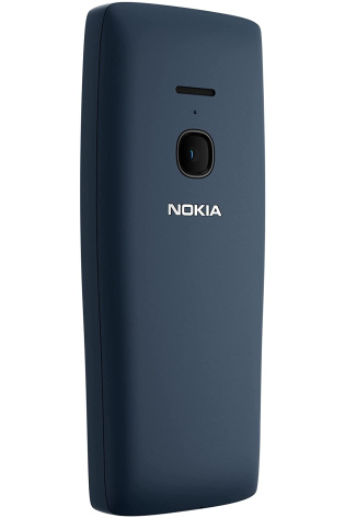 A Nokia 8210 4G phone with a blue cover.