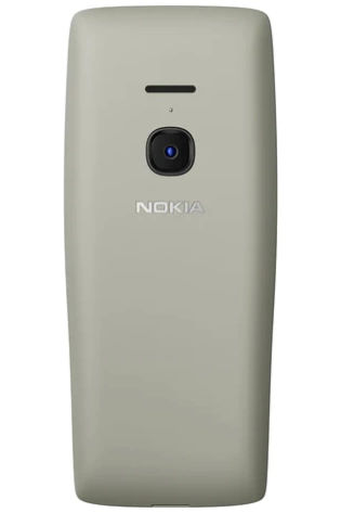 A Nokia 8210 4G phone with a grey back.
