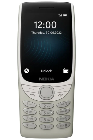 A Nokia 8210 4G cell phone is shown on a white background.