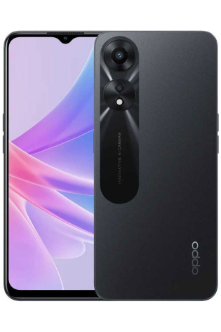 The OPPO A78 5G smartphone is shown in black.