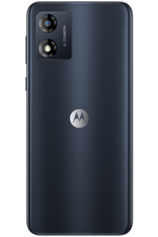 The Motorola E13 (Single Sim, 64GB/2GB, 6.5 inches) - Cosmic Black is shown on a white background.