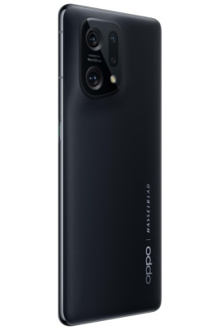 The back of an OPPO Find X5 5G (Dual Sim, 6.55", 256GB/8GB) - Glaze Black smartphone.