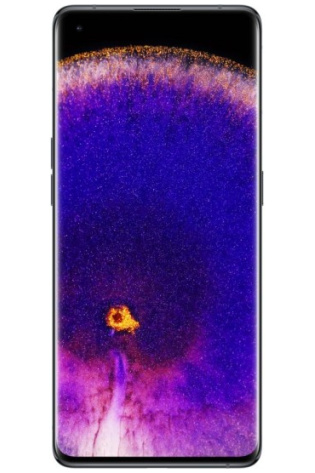 A OPPO Find X5 5G (Dual Sim, 6.55", 256GB/8GB) - Glaze Black with a purple screen.