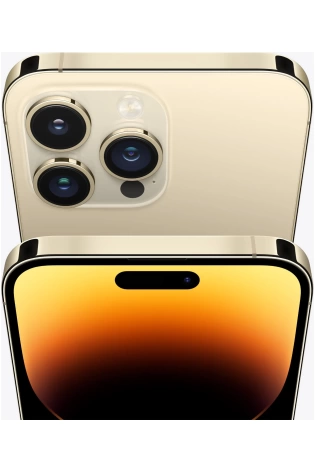 The Apple iPhone 14 Pro Max is shown with two cameras on it.
