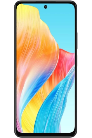 The OPPO A58 (Dual Sim, 128GB/6GB, 6.72'') - Glowing Black is shown on a white background.