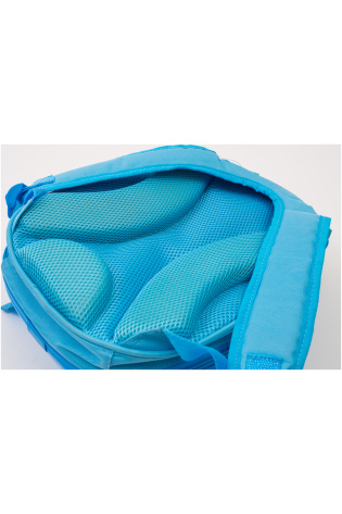 A blue KIDS LUGGAGE BAG with a zipper.