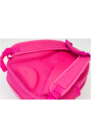 A pink KIDS LUGGAGE BAG with a handle.