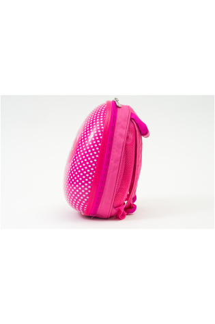 A pink KIDS LUGGAGE BAG with a white design.