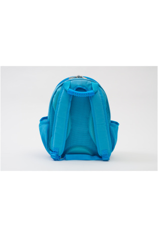 A blue KIDS LUGGAGE BAG on a white background.