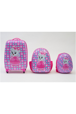 A group of KIDS LUGGAGE BAGS.