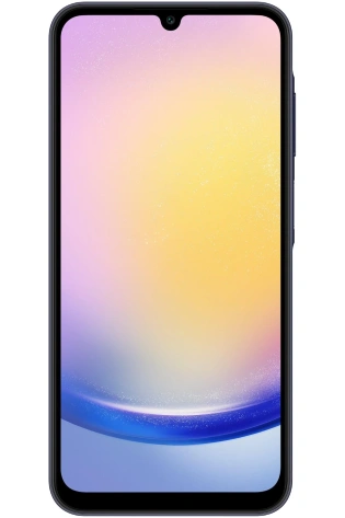 The Samsung Galaxy A25 5G 128GB (Blue Black) is shown on a white background.